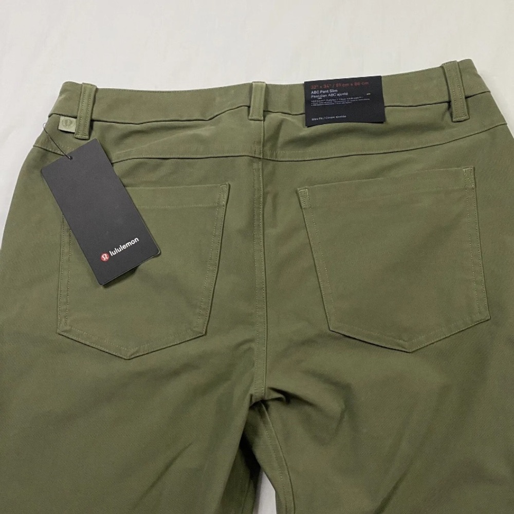 Lululemon ABC Slim-Fit Pant 32”L *Utilitech BALF Bay Leaf Green Men's Size 28 - Picture 4 of 6